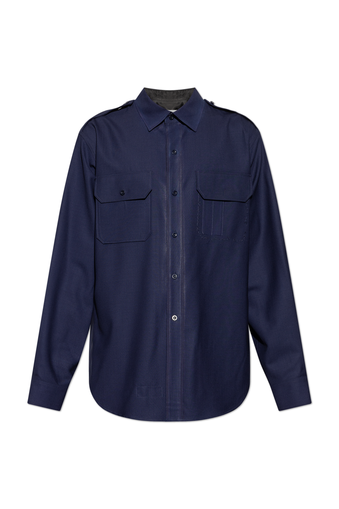 Navy blue Wool shirt Maison Margiela - Vitkac Canada